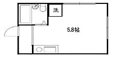 ビバリーホームズ大崎 ワンルームの間取図画像