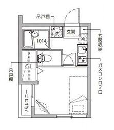 プレシャスメゾン目黒 2階1Kの間取り