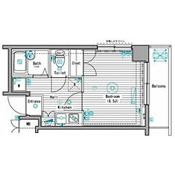 ガラ・ステージ田園調布 1Kの間取図画像