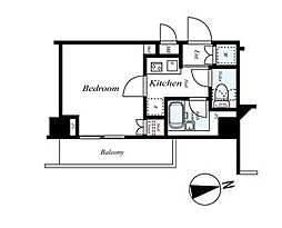 ルーブル雪が谷大塚 1Kの間取図画像