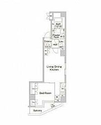 プライムアーバン長原上池台 1LDKの間取図画像