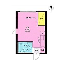 カーム・ハイツ ワンルームの間取図画像
