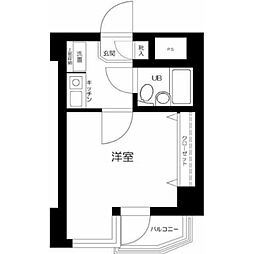 フェルテロアール祐天寺 1Kの間取図画像