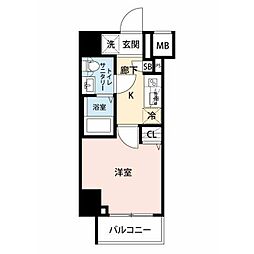 CREVISTA大井町 1Kの間取図画像