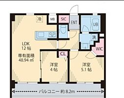 Mia　Casa　I 1階2LDKの間取り