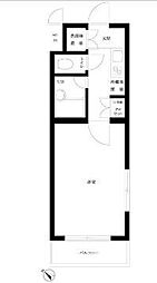 ルーブル戸越公園弐番館 3階1Kの間取り