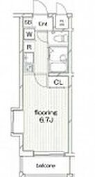 グランヴァン西馬込II 1階1Kの間取り