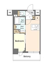 SHOKEN　Residence西馬込 2階1DKの間取り