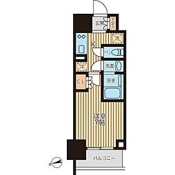 クロスレジデンス蒲田II 3階1Kの間取り