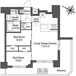 コンフォリア二葉 6階2LDKの間取り