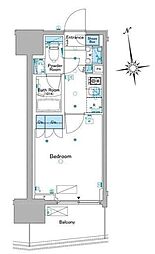 ルフォンプログレ品川大井 9階1Kの間取り