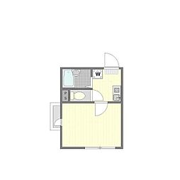 ピリカフォレスト 1Kの間取図画像
