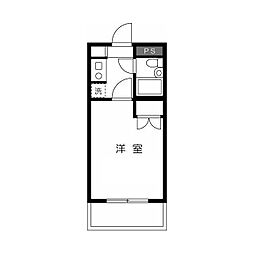 ジョイフルイケガミ ワンルームの間取図画像