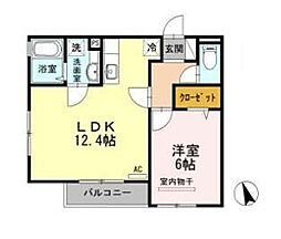 リベルテ大森 1LDKの間取図画像