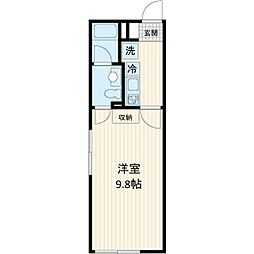 Fullea久が原 1Kの間取図画像