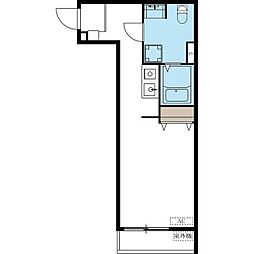 M-1Tokyo鵜の木 ワンルームの間取図画像