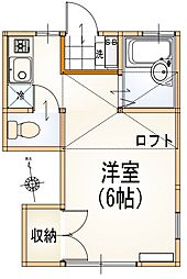 ルーミー東大井 ワンルームの間取図画像