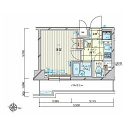 ルーブル蒲田南六番館 1Kの間取図画像