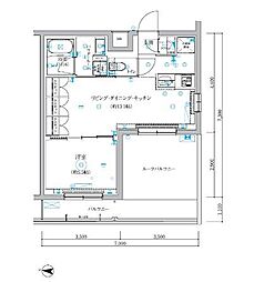 セジョリ千鳥町 1LDKの間取図画像