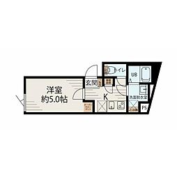 世田谷区世田谷3丁目マンション 1Kの間取図画像