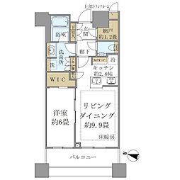 ブリリアタワーズ目黒ノースレジデンス 1LDKの間取図画像