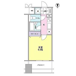 プロスペクトグラーサ広尾 1Kの間取図画像