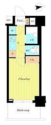 パレステュディオ目黒東 1Kの間取図画像