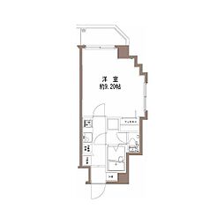 ヴェローナ白金 1Kの間取図画像