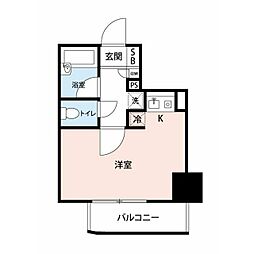 菱和パレス高輪台 1Kの間取図画像