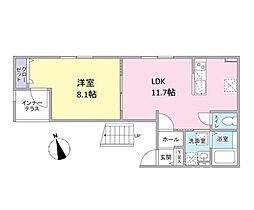 品川区中延5丁目マンション 1LDKの間取図画像