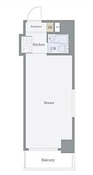 日興パレス田園調布第2 ワンルームの間取図画像