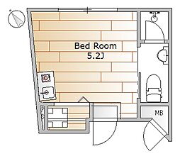 kitasenzokuPlus ワンルームの間取図画像