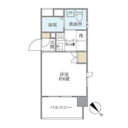 カーサヴェデュータ ワンルームの間取図画像