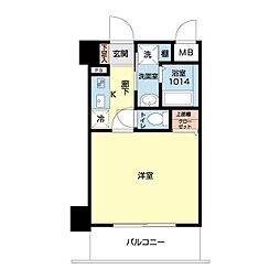 グリフィン・武蔵小杉 1Kの間取図画像