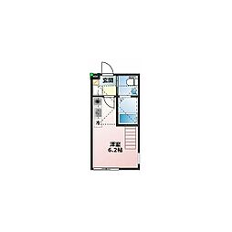 ハーミットクラブハウス菊名3B棟 ワンルームの間取図画像