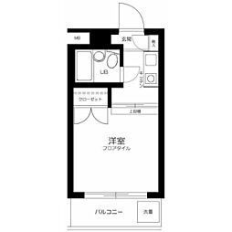 ハイタウン池上No5 1Kの間取図画像