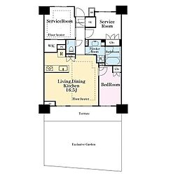 ARBLANCOMORIRESIDENCE 3LDKの間取図画像