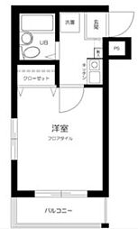 パークウェル田園調布 1Kの間取図画像