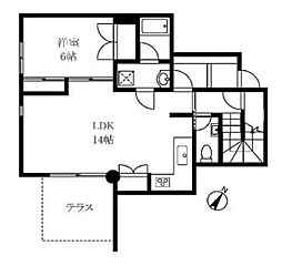 ドミナーレサクマ 1階1LDKの間取り