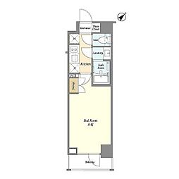 エトワール駒沢大学 6階1Kの間取り