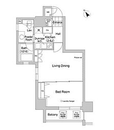コンフォリア駒澤 13階1LDKの間取り