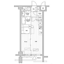 レジデンス桜新町ガーデン 1LDKの間取図画像