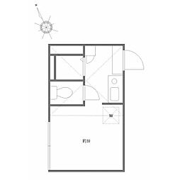ル・ベルソー駒沢 ワンルームの間取図画像