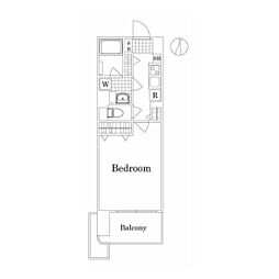 グリフィン・鷺沼 1Kの間取図画像