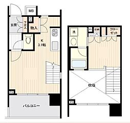 イクシア高津 1LDKの間取図画像