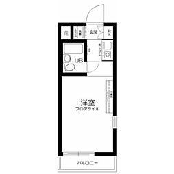 TOP二子玉川No.3 ワンルームの間取図画像