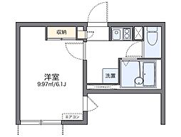 レオネクスト川端3 1Kの間取図画像