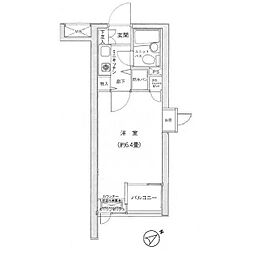 ワイライフ二子玉川 1Kの間取図画像