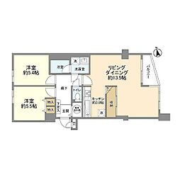 パレ二子玉川 2LDKの間取図画像