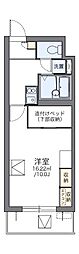 レオパレスパルコートF 1Kの間取図画像